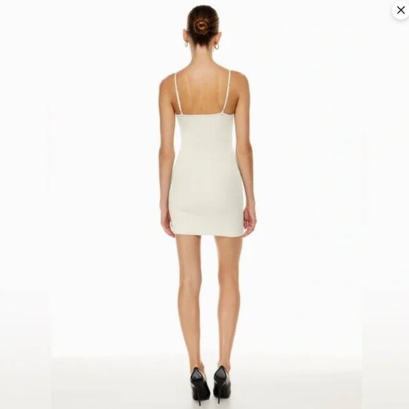 Aritzia Sculpt Knit Cami Dress, White, L - Picture 3 of 5